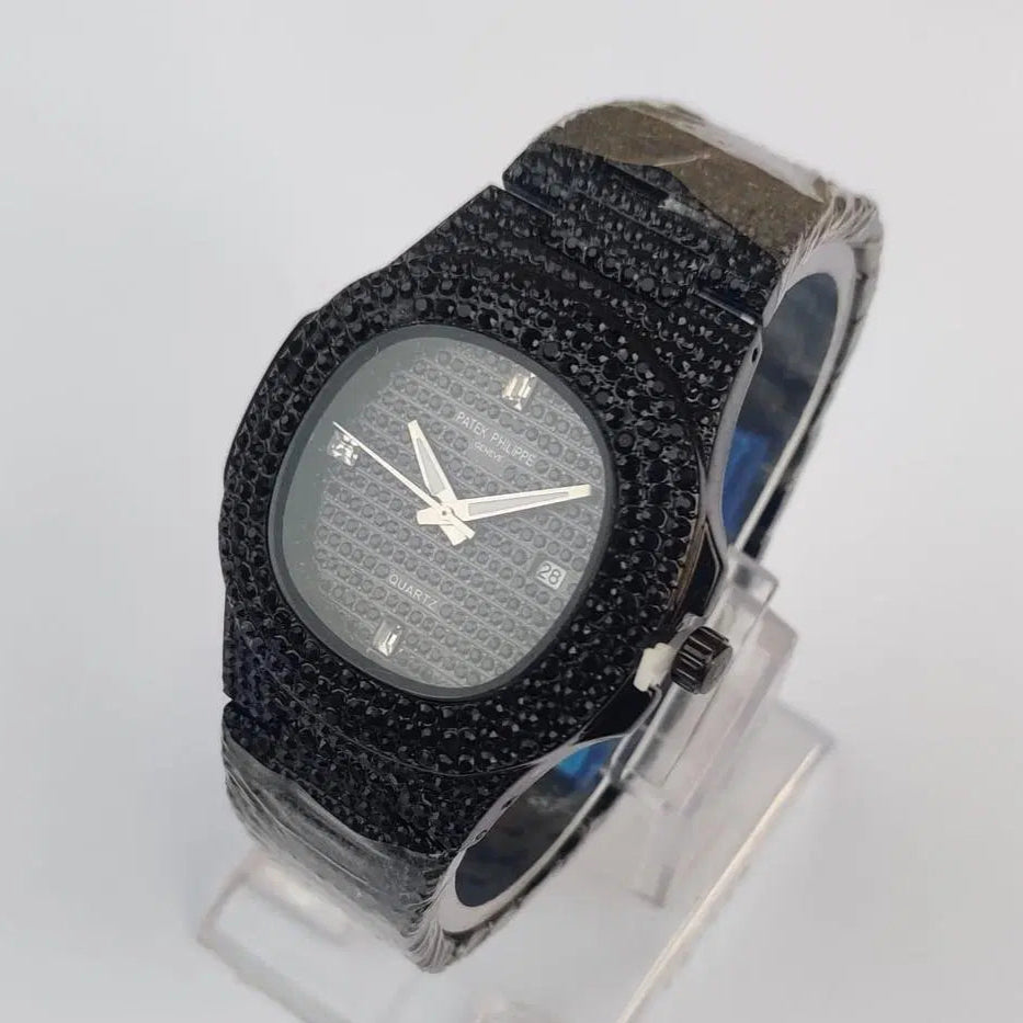 Midnight Elegance Textured Watch